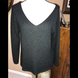 Eileen Fisher V-neck Sweater Silk, Mohair  blend L